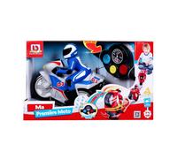 1er Âge - Radiocommande Bb Junior - Moto First Rc - Moto Avec Pilote Et Télécommande Guidon - Course Bleue