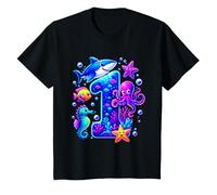 1er Anniversaire océan Animaux Marins 1 an Anniversaire T-Shirt