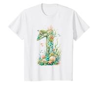 1er Anniversaire océan Animaux Marins Cool Corail Anniversaire T-Shirt