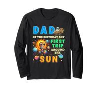 1er Anniversaire Papa du Premier Anniversaire garçon Premier Voyage Autour du Soleil bébé Manche Longue
