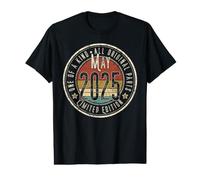 1er Anniversaire Vintage mai 2025 rétro édition limitée T-Shirt Graphique avec Valeur