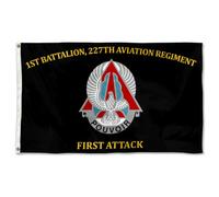 1Er Bataillon 227E Régiment D'Aviation 1Re Division De Cavalerie Drapeaux Décoratif Drapeau Décoratif Uv Fade Résistant Bannière De Cour Durable Pour Bureaux D'Intérieur Ferme 3X5 Ft