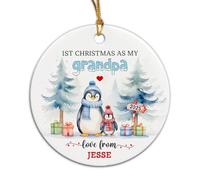 1Er comme Mon Grand-Père Pendentif De Noël Mignon Décoration De Noël A Suspendre Céramique Ornement Suspendu pour Salon Jardin Festival