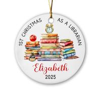 1Er en Tant Que Bibliothécaire Décoration De Noël A Suspendre Décoratifs Ornement Suspendu Mignon Pendentif De Noël pour Maison Festival Jardin