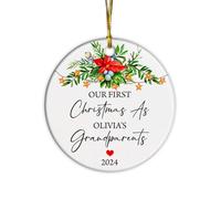 1Er en Tant Que Grands-Parents Ornement Suspendu avec Ficelle Décoration De Noël A Suspendre Décoratifs Pendentif De Noël pour Salon Jardin Festival