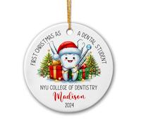 1Er en Tant Qu'Étudiant en Dentisterie Ornement Suspendu Céramique Décoration De Noël A Suspendre Créatif Pendentif De Noël pour Festival Maison Mariage