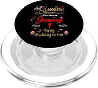 1er Janvier Anniversaire A Queen Was Born in 1st Janvier PopSockets PopGrip pour MagSafe