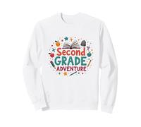 1er Jour de L'Aventure des Filles de 2e année Sweatshirt, Unisexe pour Adultes, Blanc, XXL