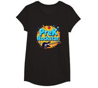 1er Jour du début de l'école Amusante Rockstar PreK T-Shirt, Fille, Noir, S