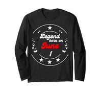 1er Juin Anniversaire Legend Man Boy Since June 1st Manche Longue