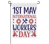 1Er Mai Journée Internationale Des Travailleurs Drapeaux Suspendre Drapeaux De Jardin Avec Œillets Drapeau De Cour Pour Fêtes Clubs Intérieure 30X45cm