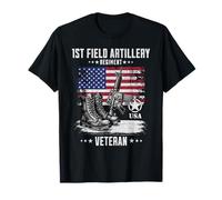 1er régiment d'artillerie de Campagne Militaire vétéran Vieilli T-Shirt