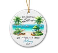 1Er Retraité Ornement Suspendu Drôle Pendentif De Noël Créatif Décoration De Noël A Suspendre pour Fête Festival Jardin