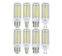1fortunate Ampoules, Pack de 2, ampoule de maïs LED AC220V E14/E27/GU10/G9/B22 baïonnette 72LED 5730SMD puces lampe à bougie projecteur(Cold White,B22 220V)