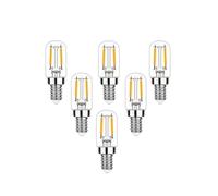 1fortunate Ampoules, Pack de 6/10, ampoule à Filament Led rétro AC220V E14 2W/4W T20, Mini veilleuse tubulaire for réfrigérateur, lampes sans scintillement(6PCS 2W)