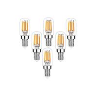 1fortunate Ampoules, Pack de 6/10, ampoule à Filament Led rétro AC220V E14 2W/4W T20, Mini veilleuse tubulaire for réfrigérateur, lampes sans scintillement(6PCS 4W)