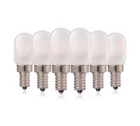 1fortunate Ampoules, Pack de 6, ampoule à Filament Led ampoule de bougie en verre laiteux AC220V 1W T22 E14 lampe de veilleuse Tube Vintage