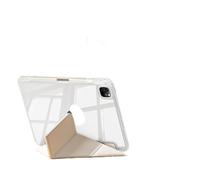1fortunate étui 3-Y-Foldable Stand Protective Case with Pen Slot Suitable for iPad Air7/ air6/air5 10.9/Pro 11 inch Universal(Beige)