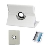 1fortunate étui Lychee Pattern Protective Cover 360° Rotating Leather Case Suitable for Samsung Galaxy Tab S8/S9/S9FE 11 inches Universal(Bianco)