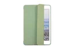 1fortunate étui Triple Foldable Silicone Protective Cover, TPU+PU Leather Case Suitable for iPad mini6 2021/mini 7 2024-8.3 inch Universal(Matcha Green)