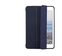 1fortunate étui Triple Foldable Silicone Protective Cover, TPU+PU Leather Case Suitable for iPad Pro 12.9 inch (2018-2022) Universal(Bleu)