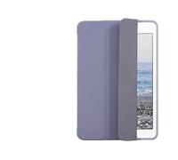 1fortunate étui Triple Foldable Silicone Protective Cover, TPU+PU Leather Case Suitable for iPad Pro 11 inch(2018-2022) Universal(Lavender Grey)