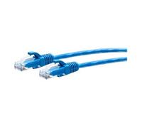 1ft (0.3m) Cat6a Snagless Unshielded (UTP) Slim Ethernet Network Patch Cable - Blue - Cordon de raccordement - RJ-45 (M) pour RJ-45 (M) - 30 cm - 4.8