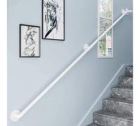 1Ft-20Ft Escalier Banister Handrail - Kit Complet, Fer Forgé Industriel Barrier D'Escaliers de Sécurité de Mur Antidérapant, Enfants Handicapés Âgés À L'Extérieur de La Tige de Soutien/15Ft