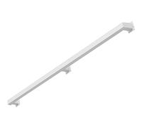 1ft-20ft Pipe Staircase Banister Hand Rails Square Handrail，Wall Mounted Hand Railings for Steps or Stairs，Black Metal Wrought Iron Grab Rail, Towel Bar(White,4ft/120cm)