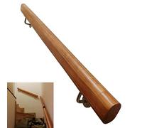 1ft- 20ft Staircase Handrails Solid Wood Stair Handrail Non-Slip Safety Banister Stair Railing Wall Mounted Corridor Support Rod for Indoor Loft Deck(150cm)