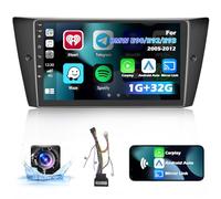 【1G+32G】 Hikity Android 15 Autoradio pour BMW E90 E92 E93 2005-2014 Carplay sans Fil Android Auto, Écran Tactile étanche de 9 Pouces, avec GPS Bluetooth Mains Libres WiFi FM Caméra de Recul