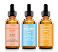 +1HEROLABS - Ensemble de soins de la peau : ce coffret cadeau comprend un sérum visage à la vitamine C, un sérum au rétinol et un sérum à l'acide hyaluronique. Trois sérums anti-âge pour le visage