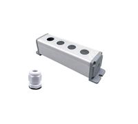 1hole 2holes 3holes 5holes 16mm/19mm/22mm/25mm Cut-out Aluminium Alloy Switch box with Stainless steel push button switch NWPNLXEA(4 holes with ear,16mm)