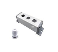 1hole 2holes 3holes 5holes 16mm/19mm/22mm/25mm Cut-out Aluminium Alloy Switch box with Stainless steel push button switch NWPNLXEA(3holes with ear,19mm)