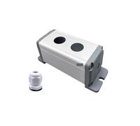 1hole 2holes 3holes 5holes 16mm/19mm/22mm/25mm Cut-out Aluminium Alloy Switch box with Stainless steel push button switch NWPNLXEA(2holes with ear,22mm)