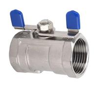 1in Full Port Ball Valve forme papillon en acier inoxydable à double filetage femelle robinet à bille pour robinet de pompe de jardin Durable résistant à la corrosion à haute