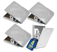 1InTheOffice Lot de 4 clips magnétiques en métal robustes pour réfrigérateur, 3,8 cm de long