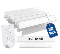 1InTheOffice Onglets transparents pour dossiers suspendus et inserts 3-1/2" x 5/8", 100/paquet (3 1/2")