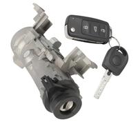 1K0905851B Neiman pour Golf 5 6 A3 Leon Tiguan Interrupteur d'allumage avec 1 Clés et 1 Télécommand, Contacteur d'allumage pour Golf Jetta Touran EOS Caddy Leon Beetle A3 Q3 TT 1K0905865 1K0905841