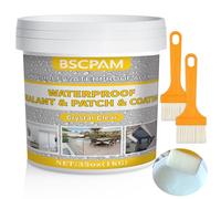 1KG Agent Imperméable Invisible,Membrane d'Étanchéité Waterstop,Joint Etancheite pour l'intérieur et l'extérieur,Waterproof Coating Transparent pour Terrasse,Facade,Toiture et Bain
