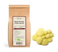1kg de beurre de cacao BIO pressé à froid à partir de fèves de cacao Criollo - de qualité alimentaire, sans aucun additif - aliment cru - emballages écologiques