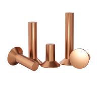 1Kg Solid Copper Rivets, Tubular Rivets, M2 M2.5 M3 M4 M5 M6 M8 Assortment for Leather, Metal, Boat Repair (M4*6)