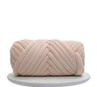 1KG Super Velvet Chunky Yarn Thick Bulky Giant Thread For Hand Knitting DIY Arm Soft Big Blanket Carpet(Beige 1KG)