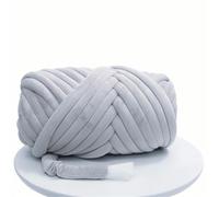 1KG Super Velvet Chunky Yarn Thick Bulky Giant Thread For Hand Knitting DIY Arm Soft Big Blanket Carpet(Grey 1KG)