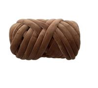 1KG Super Velvet Chunky Yarn Thick Bulky Giant Thread For Hand Knitting DIY Arm Soft Big Blanket Carpet(Brown 1KG)