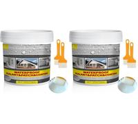 1KG Waterproof Coating Transparent,Membrane d'Étanchéité Waterstop,Joint Etancheite pour l'intérieur et l'extérieur,Agent Imperméable Invisible pour Terrasse,Facade,Toiture et Bain (Lot de 2)