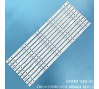 1kit-10pcs Lumière led pour AOC, Le55q9000, Le55q8500, LE55Q9000DU, LE55Q9000DUA, 55Q9000, 55Q9000DUA, RTUC5537, 55UFC2500B, 55UFC2500, PLEDC5575-UHD ""Nipseyteko