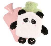 1L Bouillotte En Peluche Pour Enfants, Grande Bouillotte Peluche Animaux, Bouillottes Avec Housse Amovible, Contenant Intérieur Retirable, Bouillottes Pour Compresses Chaudes Et Froides (panda)