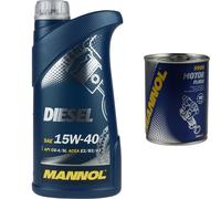 1L MANNOL huile moteur SAE 15W-40 Diesel Nettoyant Moteur Motor Flush Nettoyant