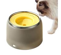 1L Water Bowl for Dogs, Pet Floating Stainless Steel with Floating Disk | Spill Proof Slow Drinking Dog Water Bowl for Small Medium Large Breeds Indoor Home Park Travel Car